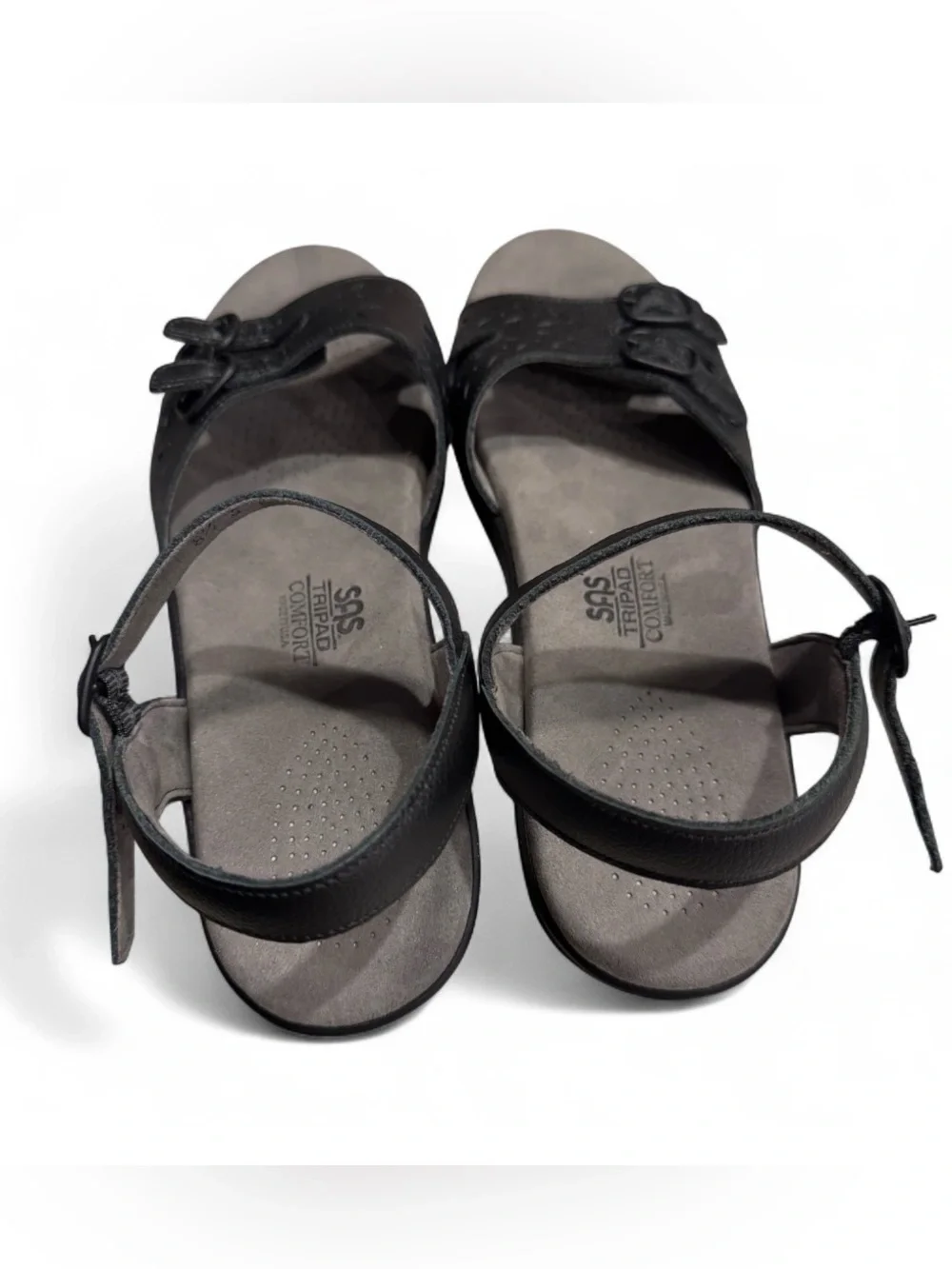 SAS Tripad Comfort Black Leather Slingback Sandals Women’s 8.5 Narrow Made USA